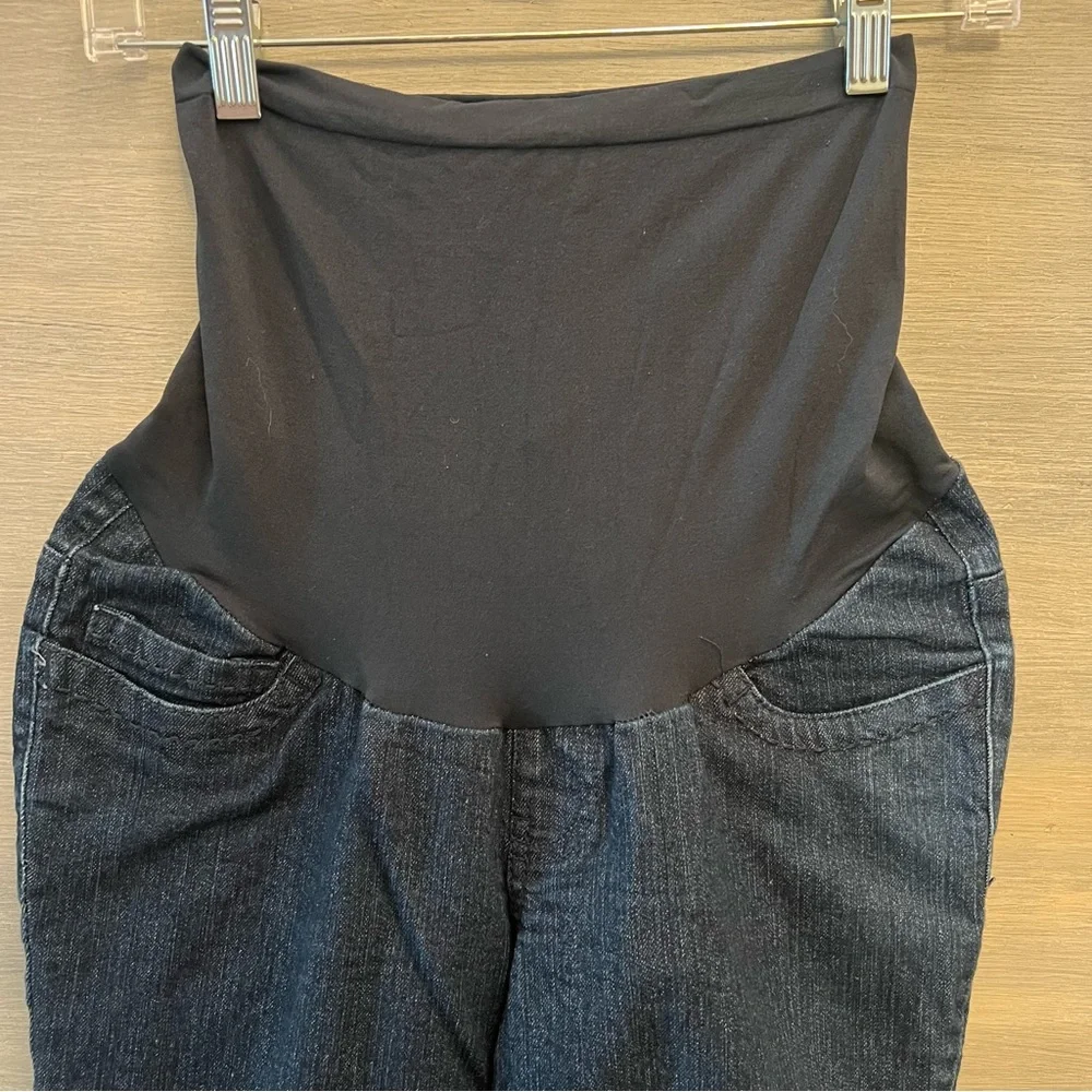 Motherhood Maternity Dark Wash Straight Leg Denim‎ Blue Jeans Small GC